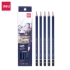 Deli Professional Art creation Precision Line 4B high-hardness drawing pencil details Picture